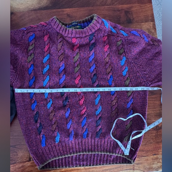 Vintage Linen/Cotton Blend Cable Knit Crewneck Men’s Size Large Warm Sweater - Picture 9 of 12